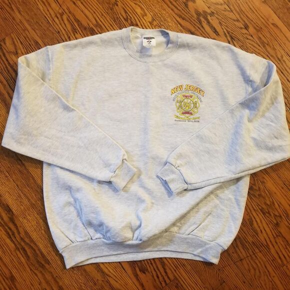 Y2K Jerzees Wildwood New Jersey Firefighter Sweatshirt - Picture 2 of 6